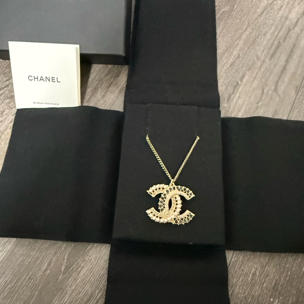 CHANEL Gold Logo Necklace
